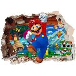 Weiße Super Mario Mario Aufkleber aus Vinyl 