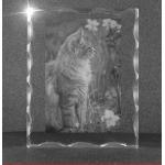 Schwarze Bilderrahmen mit Tiermotiv aus Kristall Hochformat 
