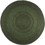 Grüne Geflochtene Runde Jute-Teppiche 240 cm aus Jute 