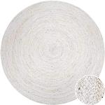 Weiße Geflochtene Runde Jute-Teppiche 180 cm aus Jute 