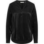 Schwarze Elegante Eterna Tunika-Blusen aus Seide für Damen Größe XL 