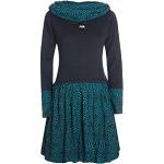 Vishes - Alternative Bekleidung - Langarm Damen Kleid Jerseykleid Strickkleid Ballonkleid - Kleid Damen Langarm Kleid Herbst schwarz 44