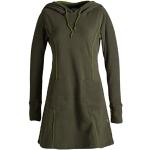 Olivgrüne Vishes Winterkleider aus Fleece für Damen Größe S für den für den Winter 