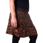Braune Bestickte Vishes Baumwollröcke aus Baumwolle für Damen Größe M für den für den Herbst 