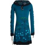 Türkise Bestickte Langärmelige Vishes Shirtkleider für Damen für den für den Herbst 