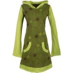 Olivgrüne Bestickte Boho Langärmelige Vishes Midi Midikleider & knielange Kleider mit Elfenmotiv aus Jersey Handwäsche für Damen für den für den Sommer 