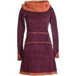Dunkelrote Bestickte Ethno Langärmelige Vishes Midi Samtkleider mit Elfenmotiv aus Baumwolle Handwäsche für Damen Größe XS 