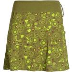 Olivgrüne Blumenmuster Ethno Vishes Mini Druckröcke aus Baumwolle Handwäsche für Damen Größe L 