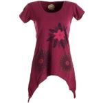 Dunkelrote Bestickte Boho Kurzärmelige Vishes Mini Sommerkleider mit Elfenmotiv aus Baumwolle Handwäsche für Damen Größe M 