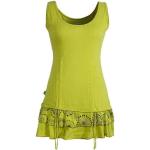 Hellgrüne Boho Ärmellose Vishes Mini Rundhals-Ausschnitt Sommerkleider aus Jersey Handwäsche für Damen Übergrößen 