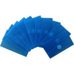 Blaue Sichttaschen aus Polypropylen 10-teilig 