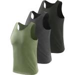 Armeegrüne Sportliche Herrenmuskelshirts & Herrenachselshirts aus Baumwolle maschinenwaschbar Größe M für den für den Sommer 