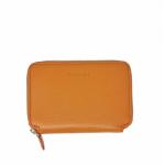 Orange Portemonnaies & Wallets mit Reißverschluss aus Kalbsleder klein 
