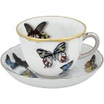 Weiße Vista Alegre Kaffeetassen-Sets mit Insekten-Motiv 