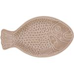 Beige Fischplatten aus Keramik 