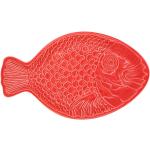 Rote Fischplatten aus Keramik 