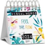 Visual Words Aquarell - Postkartenkalender 2024 -