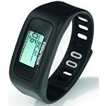 Reduzierte Schwarze Vital Maxx Fitness Tracker | Fitness Armbänder mit LCD-Zifferblatt mit GPS mit Silikonarmband 