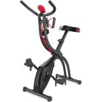 VITALmaxx Heimtrainer Fitness Bike - Magnetische Bremse mit Expanderbänder - schwarz/rot