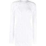 Reduzierte Weiße Elegante Tunika-Blusen für Damen Größe M 