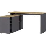 Hellbraune Moderne VITO Möbel L-förmige Schreibtische mit Stauraum aus Eiche Breite 100-150cm, Höhe 100-150cm, Tiefe 100-150cm 