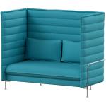Eisblaue Vitra Alcove Zweisitzer-Sofas 