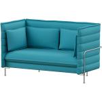 Eisblaue Vitra Alcove Zweisitzer-Sofas 
