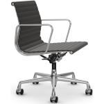 Vitra - Aluminium Chair EA 117 - schwarz, Leder,Metall,Stoff - 58x83x56 cm - 66 nero (410)
