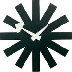 Schwarze Rockabilly Vitra Asterisk Clock Wanduhren aus Metall 