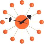 Braune Vitra Ball Clock Design Wanduhren aus Holz 