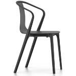Vitra - Belleville Chair mit Armlehnen - schwarz, Holz - 55x83x50 cm - Esche schwarz (44029300+12+68+05) (537)