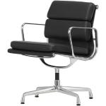 Schwarze Vitra Eames Bürostühle & Schreibtischstühle aus Leder Breite 0-50cm, Höhe 0-50cm, Tiefe 0-50cm 
