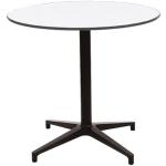Vitra - Bistro Table indoor - weiß, Laminat/HPL,Metall - 79x72x79 cm - Gestell schwarz/ Platte weiß (968) rund, Ø 79 cm