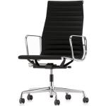 Vitra Bürodrehsessel Alu-Chair Stoff schwarz, Designer Charles & Ray Eames, 101-113x58.5x58-72 cm