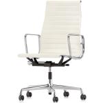 Vitra Bürodrehsessel Alu-Chair weiß, Designer Charles & Ray Eames, 101-113x58.5x58-72 cm