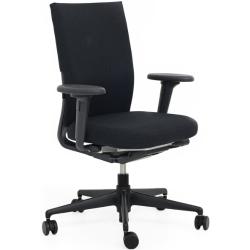 Vitra Bürodrehstuhl ID Soft Black Special Sitz und Rücken Stoff schwarz, Designer Antonio Citterio, 90-108x70x52-76 cm