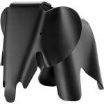 Schwarze 39 cm Vitra Eames Elefanten Figuren matt aus Porzellan 