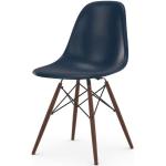 Marineblaue Vitra Eames Organische Designer Stühle gebeizt aus Holz Breite 0-50cm, Höhe 0-50cm, Tiefe 0-50cm 