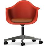 Rote Vitra Eames Ergonomische Bürostühle & orthopädische Bürostühle  aus Textil höhenverstellbar Breite 50-100cm, Höhe 50-100cm, Tiefe 50-100cm 