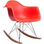 Rote Moderne Vitra Eames Armlehnstühle aus Stoff Breite 50-100cm, Höhe 50-100cm, Tiefe 50-100cm 