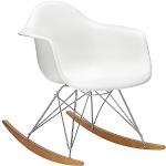 Weiße Vitra Eames Design Schaukelstühle aus Holz Breite 50-100cm, Höhe 50-100cm, Tiefe 50-100cm 