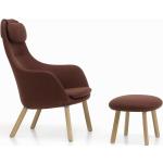 Vitra - HAL Lounge Chair & Ottoman - braun, Holz,Stoff - 74x104x79 cm - Cosy 2 19 kastanie (558)