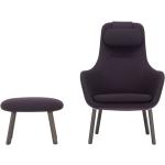 Auberginefarbene Lounge Sessel aus Filz 