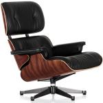 Vitra Lounge Chair XL Gestell Alu poliert/schwarz, Designer Charles & Ray Eames, 89x84x85-92 cm