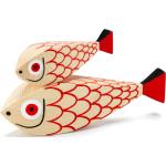 Rote Vitra Tierfiguren mit Tiermotiv aus Massivholz 