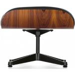 Vitra Ottoman für Lounge Chair Gestell Alu poliert/schwarz, Designer Charles & Ray Eames, 42x63x56 cm