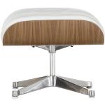 Vitra Ottoman für Lounge Chair Gestell Alu poliert weiß, Designer Charles & Ray Eames, 42x63x56 cm