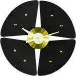 Silberne Retro Vitra Petal Clock Wanduhren aus Messing 