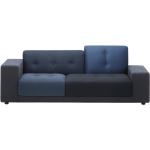 Vitra Polder Compact Sofa, Farbe: blau, Variante: Armlehne links