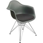 Dunkelgraue Vitra Eames Designer Stühle Breite 50-100cm, Höhe 50-100cm, Tiefe 50-100cm 